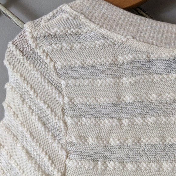 Anthropologie Adia eri + ali ivory, textured sweater size medium - Picture 7 of 7